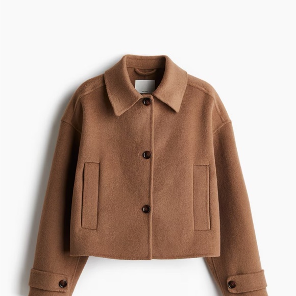 H&M Tan Wool Utility Jacket - Picture 1 of 10